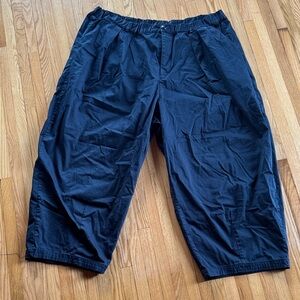 Maeve Black Elastic Waist Cropped Pants